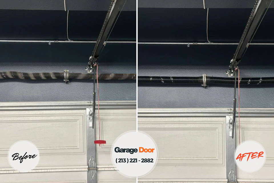 Before and after: garage door repair South Berwick, ME